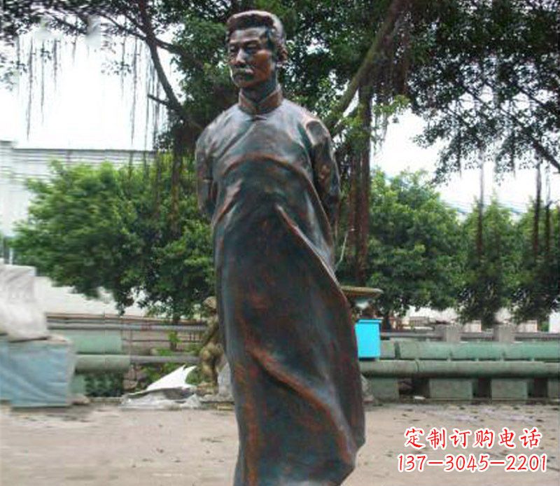 宁波铜雕校园鲁迅人物雕像摆件