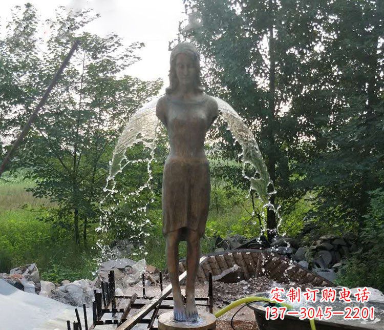 宁波铜雕园林天使雕塑摆件