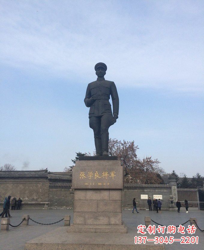 宁波铜雕张学良近代名人雕塑