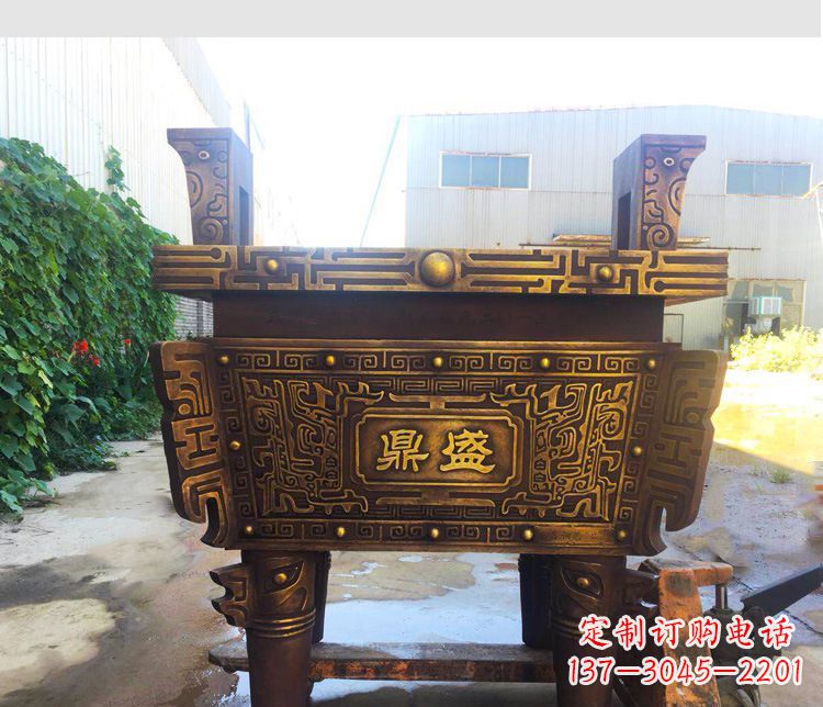 宁波铜雕招财鼎盛香炉