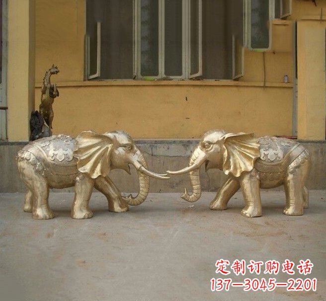 宁波铜雕招财小象