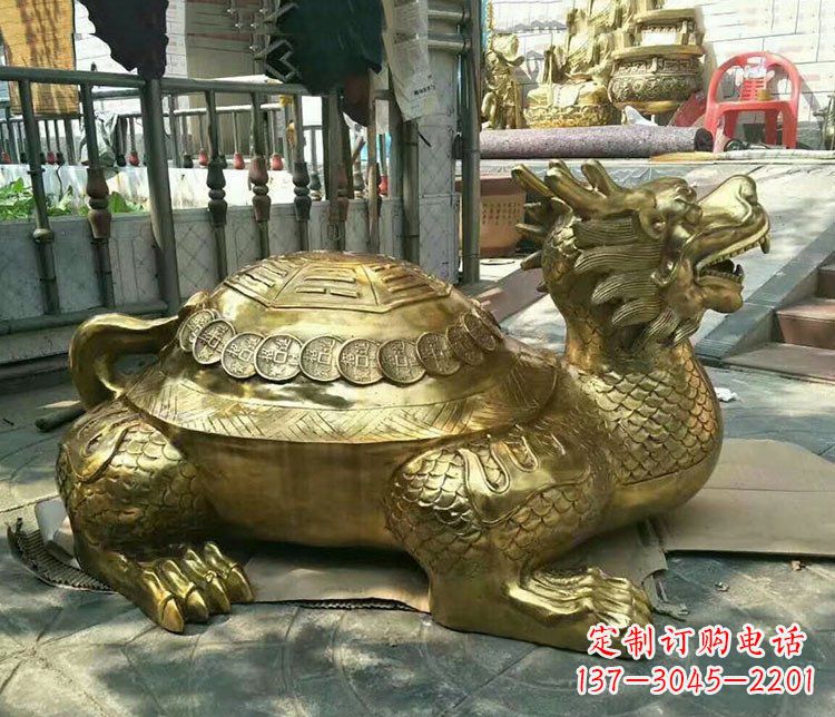 宁波铜雕镇宅神兽龙龟雕塑