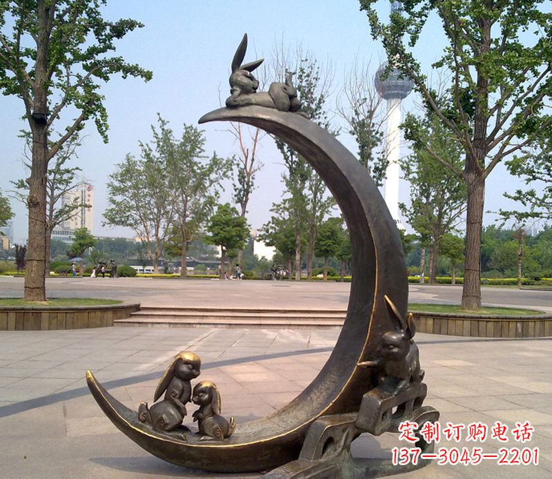 宁波兔子铜雕