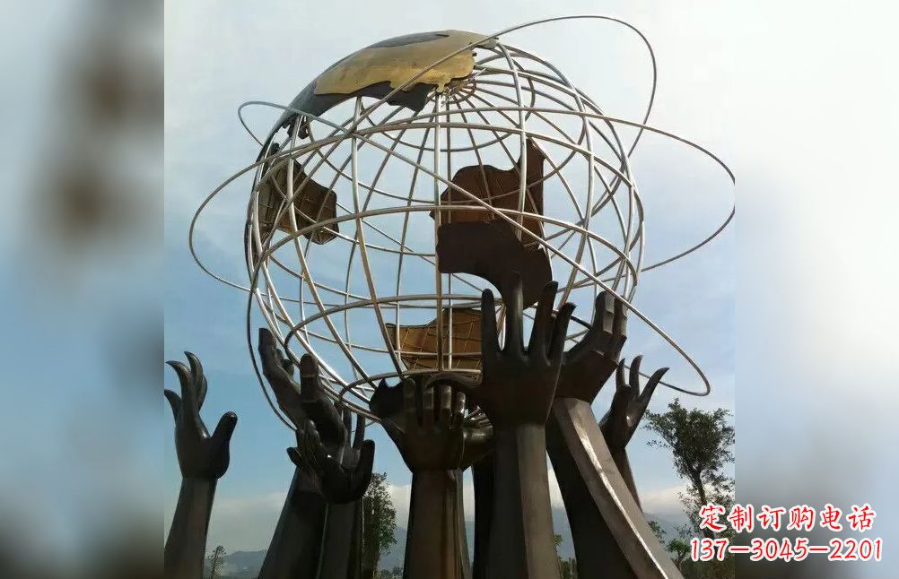 宁波托起地球不锈钢雕塑