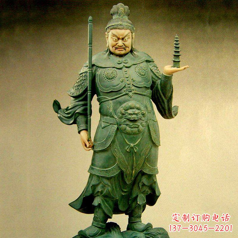 宁波托塔天王彩绘雕塑