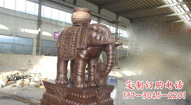 宁波驮宝大象铜雕