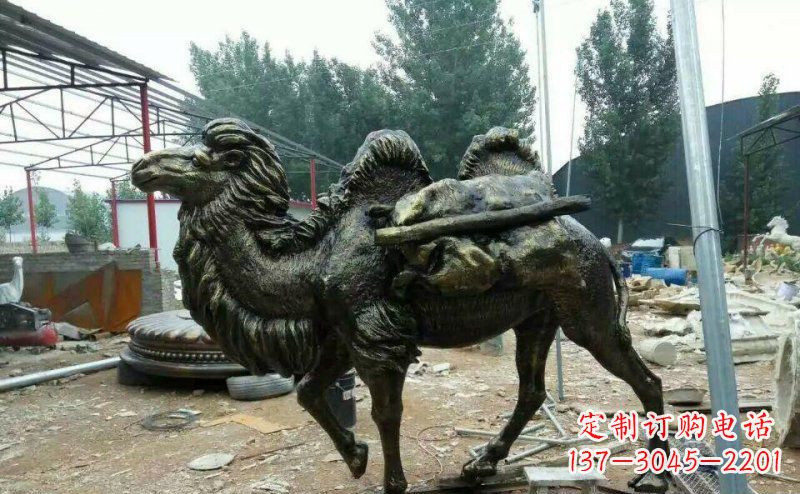 宁波驮着东西的骆驼铜雕