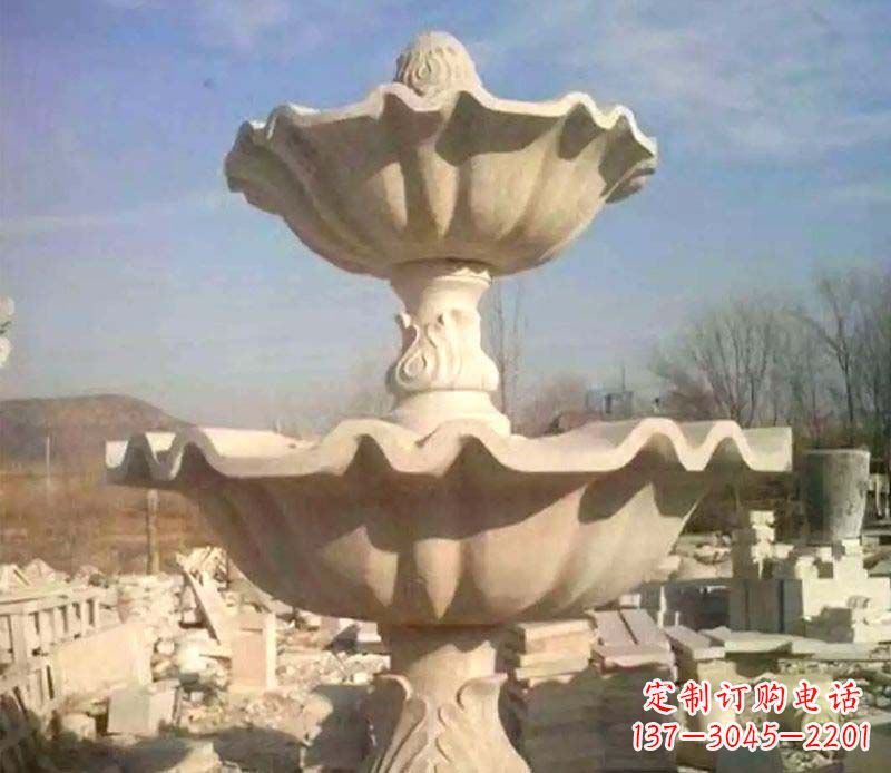 宁波晚霞红大型喷泉石雕