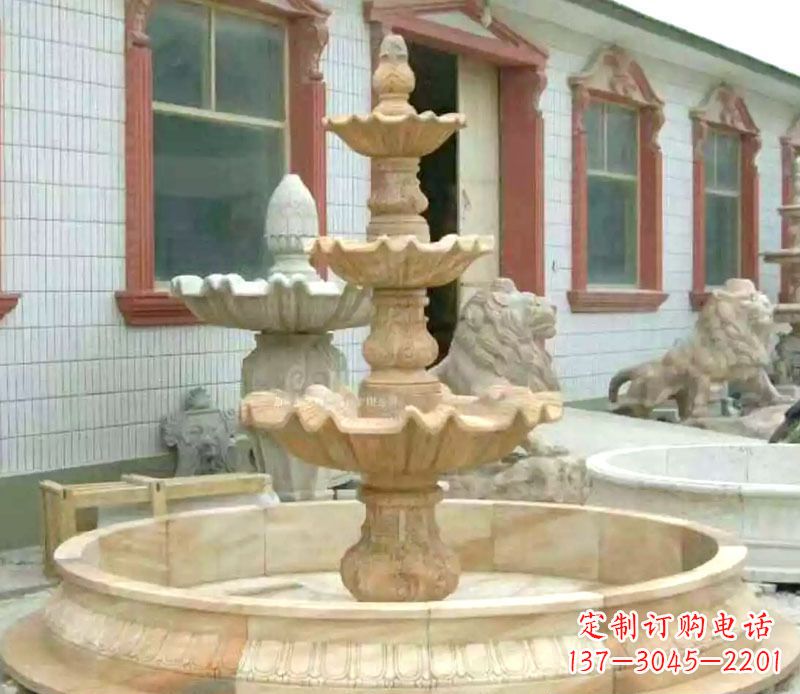 宁波晚霞红大型喷泉石雕 (3)