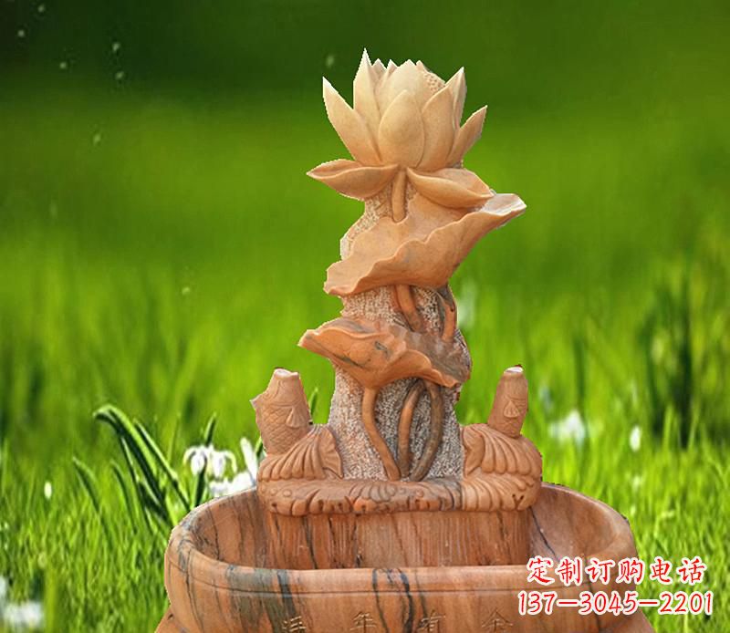 宁波晚霞红景观荷花水池