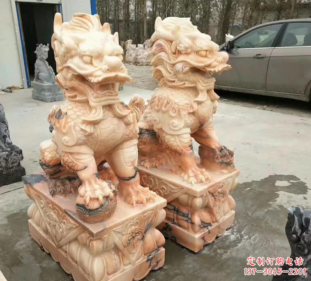 宁波晚霞红酒店麒麟门墩
