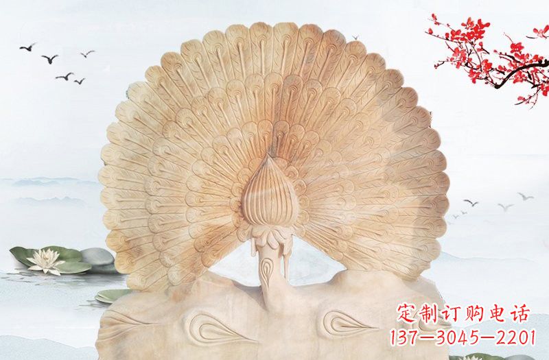 宁波晚霞红孔雀雕塑