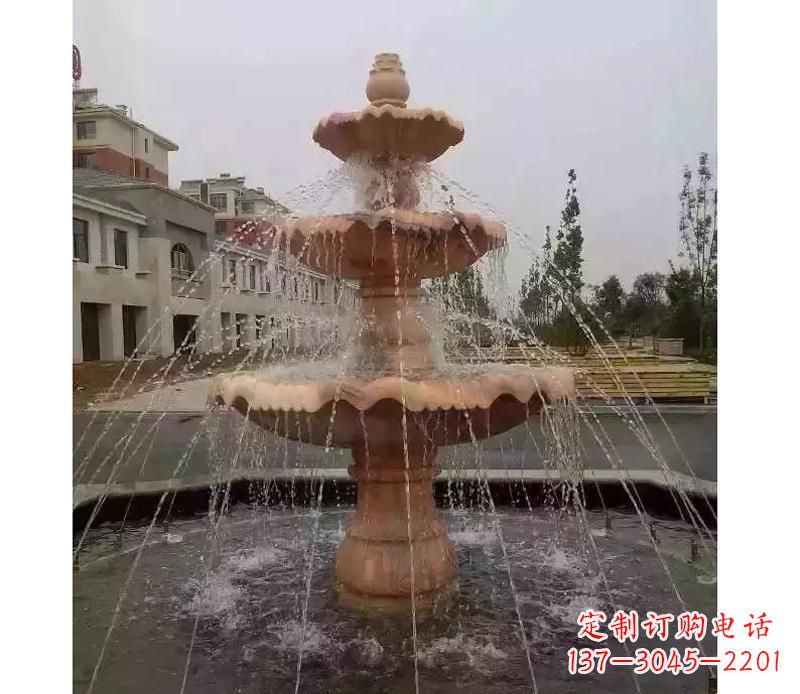 宁波晚霞红喷泉雕塑