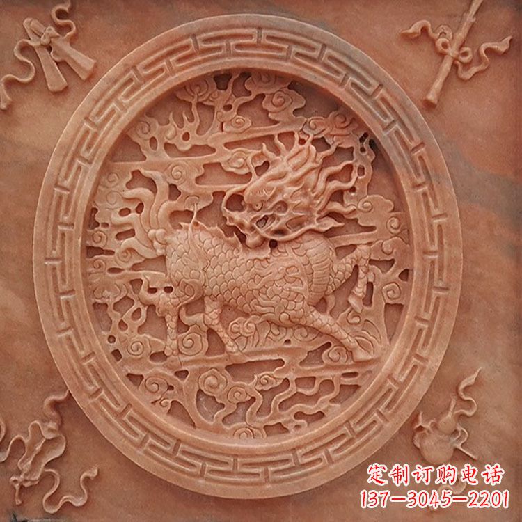 宁波晚霞红麒麟建筑装饰壁画