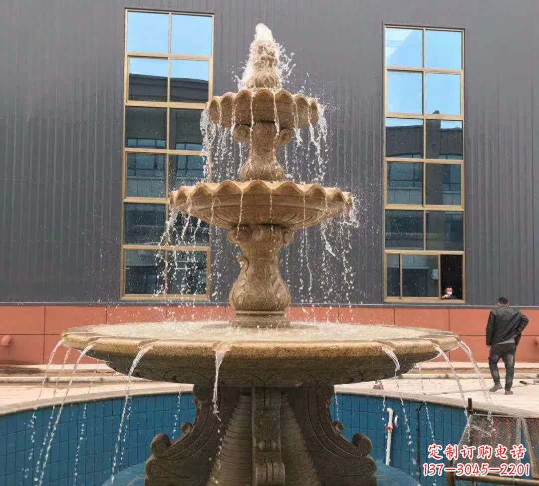 宁波晚霞红三层音乐喷泉