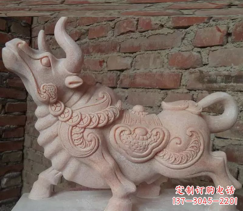 宁波晚霞红小牛雕塑