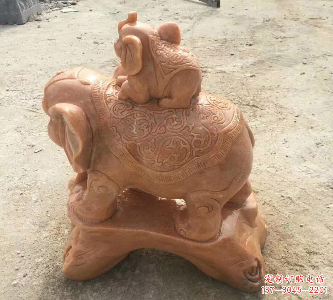 宁波晚霞红小象招财动物