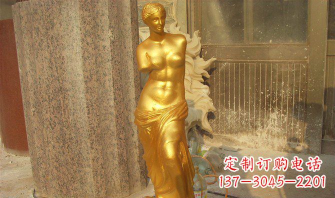 宁波维纳斯玻璃钢仿铜西方人物雕塑 (2)