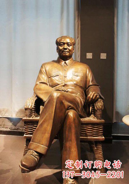 宁波伟大的主席铜雕像