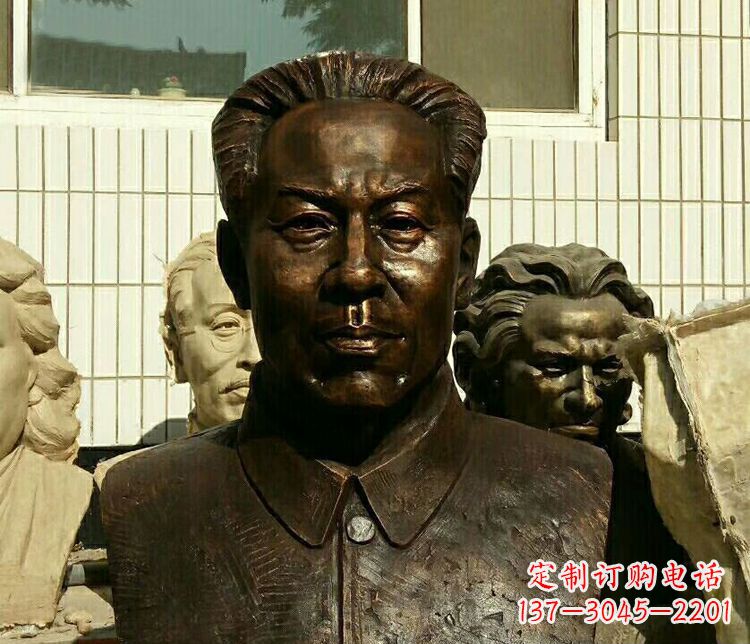 宁波伟人刘少奇胸像铜雕