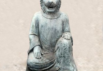 宁波中领雕塑：生肖虎-兽首人身石雕精品