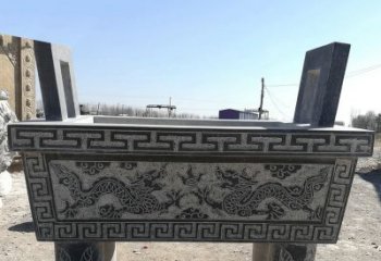 宁波寺庙墓地祭祀四足方鼎，青石仿古石雕香炉