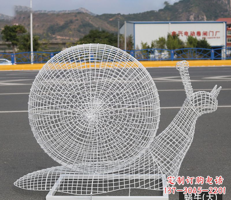 宁波蜗牛镂空不锈钢景观雕塑