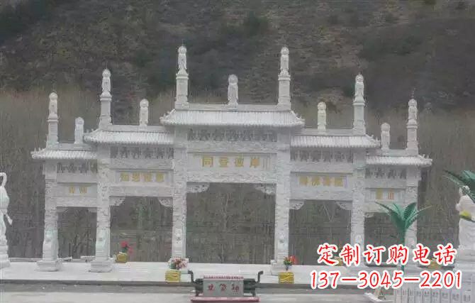 宁波五门牌坊石雕 (2)
