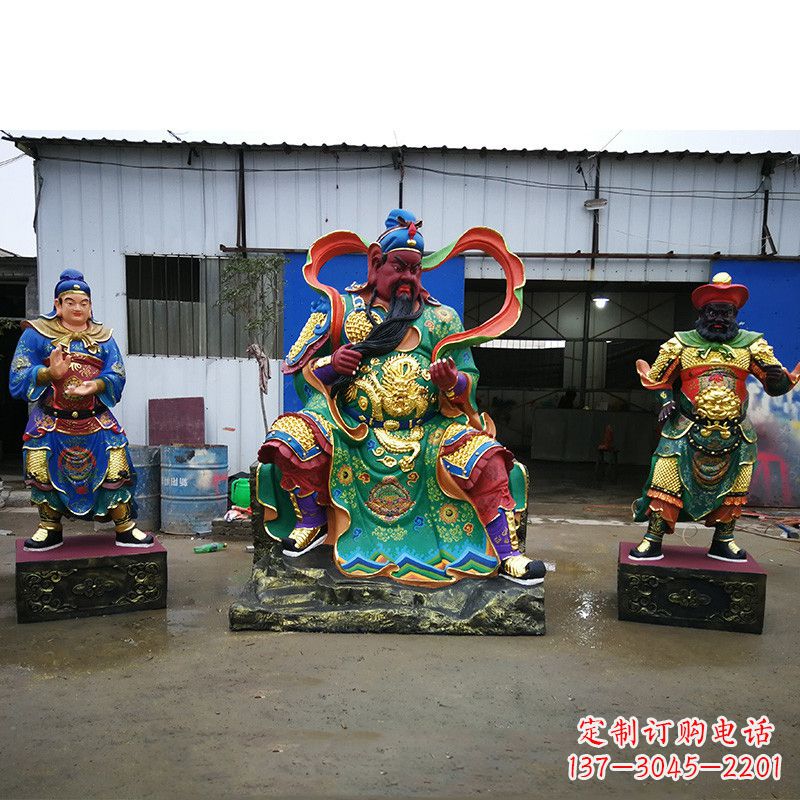 宁波武财神关公彩绘雕塑