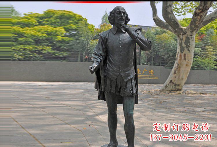 宁波西方名人莎士比亚铜雕