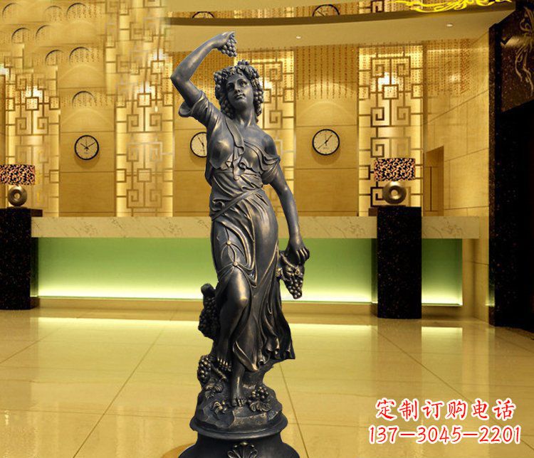 宁波西方女人别墅景观铜雕塑 (2)