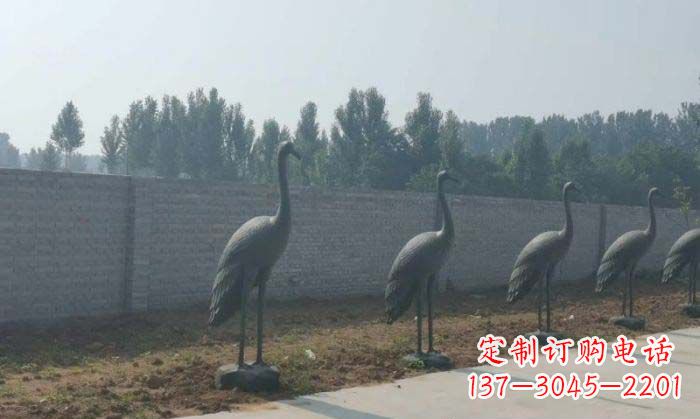 宁波仙鹤抽象铜雕 (2)