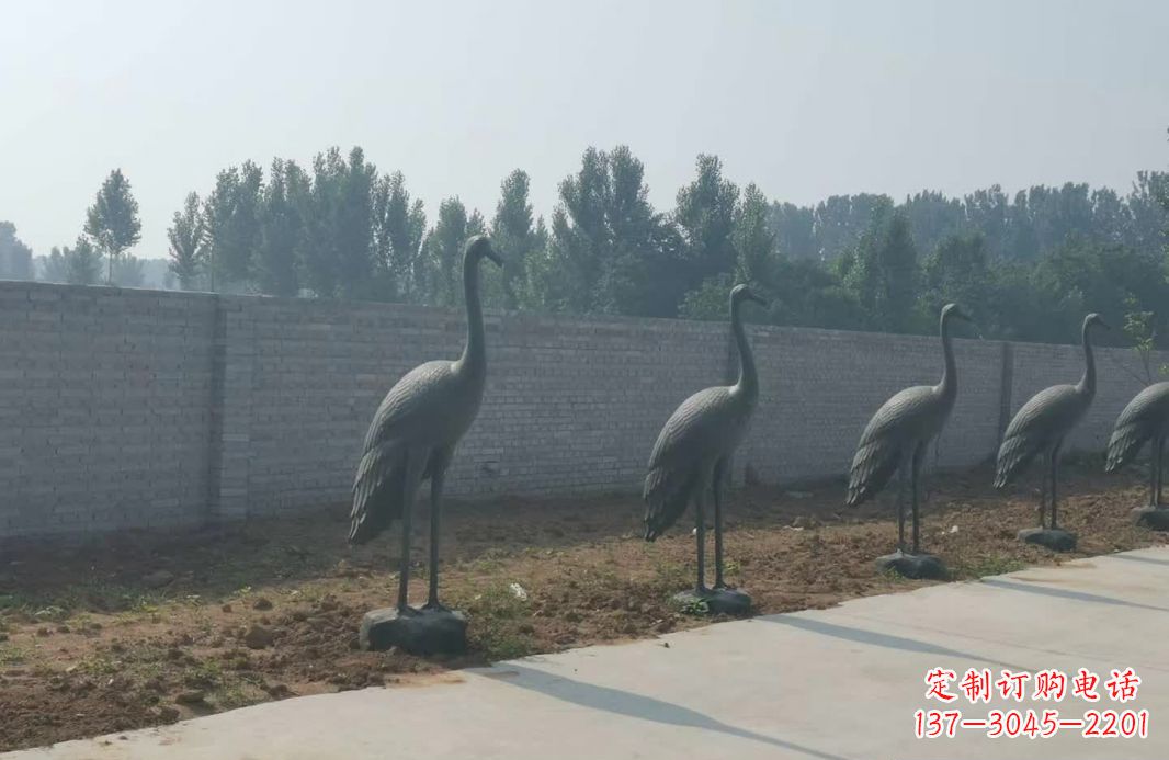 宁波仙鹤抽象铜雕