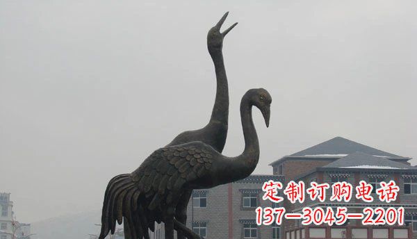 宁波仙鹤公园景观铜雕