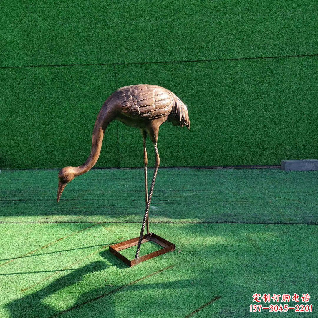 宁波仙鹤拉鼓铜雕塑