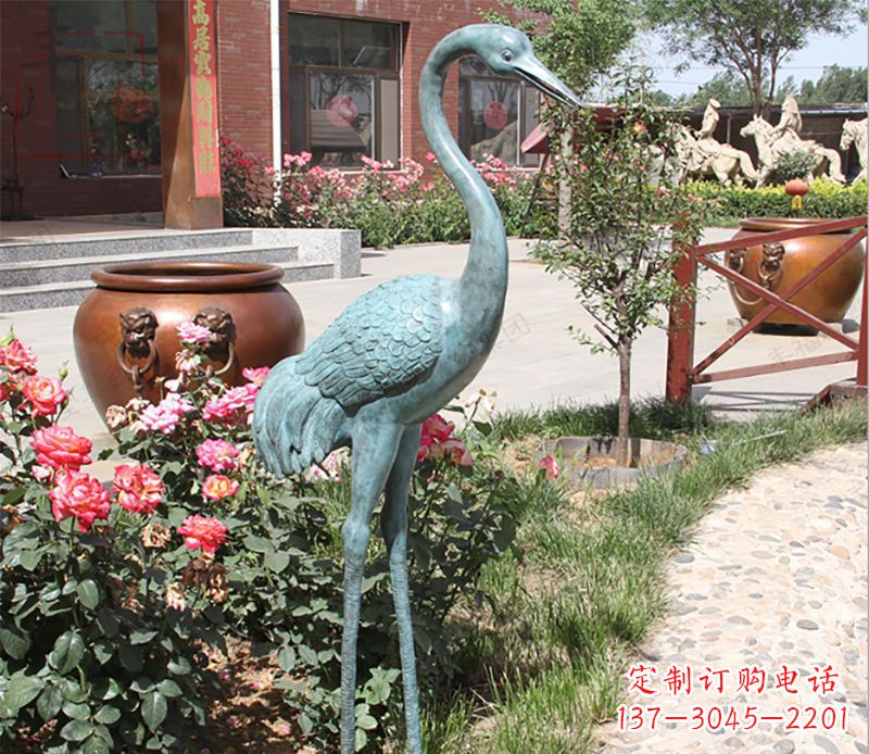 宁波仙鹤铜雕