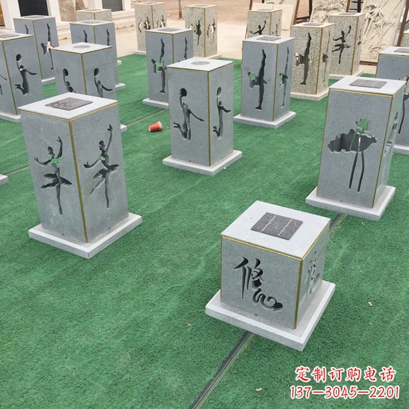 宁波现代镂花石灯