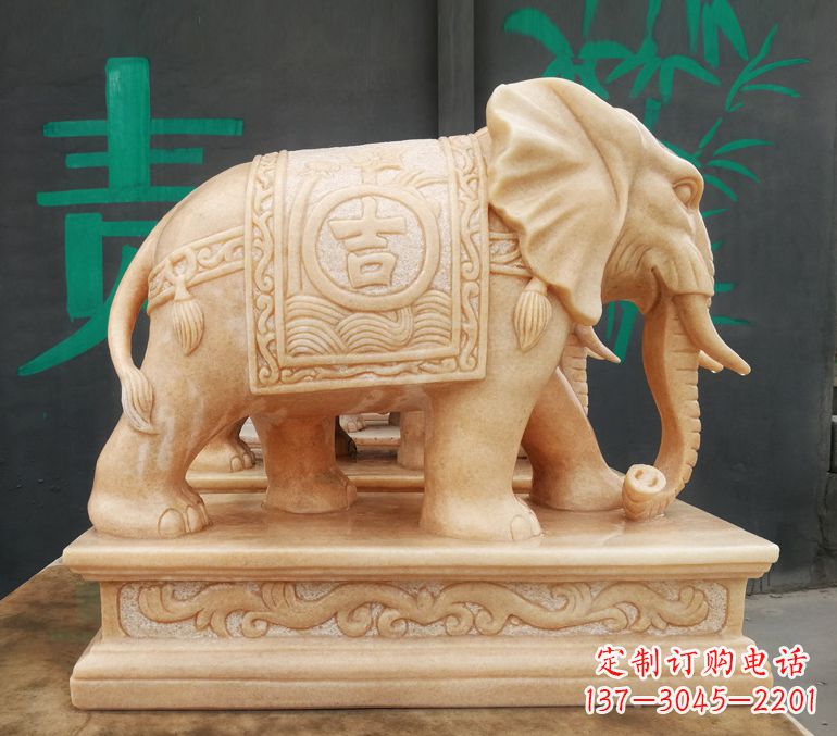 宁波现代石雕大象雕像