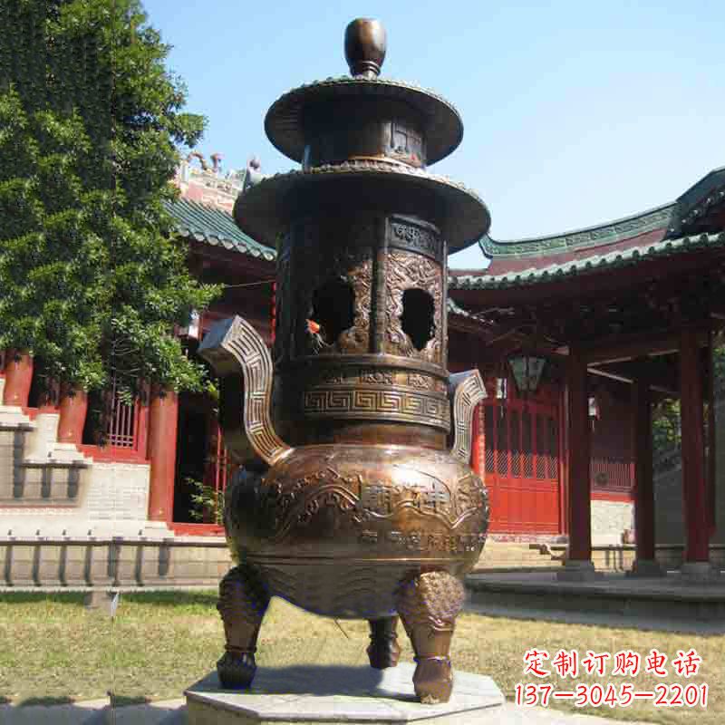 宁波现代铜制香炉铜雕香炉