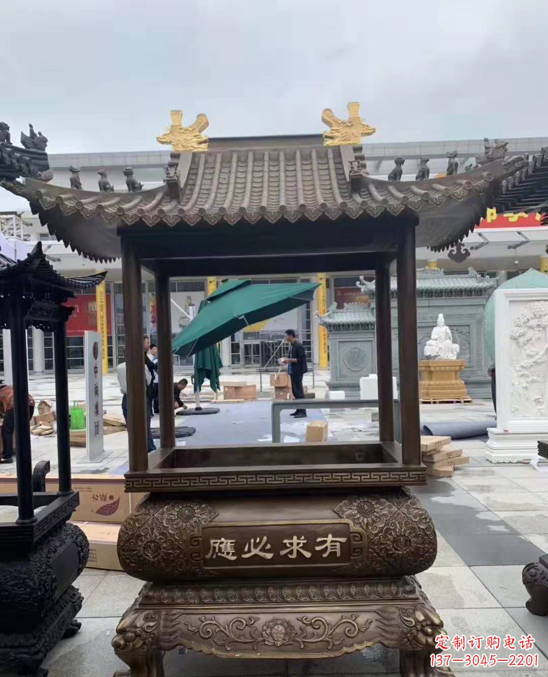 宁波香炉铜雕户外摆件寺庙景观雕塑