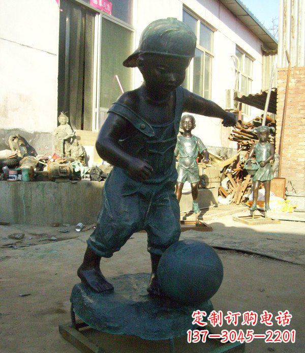 宁波小孩玩耍青铜人物铜雕