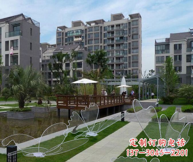 宁波小区不锈钢镂空蝴蝶雕塑