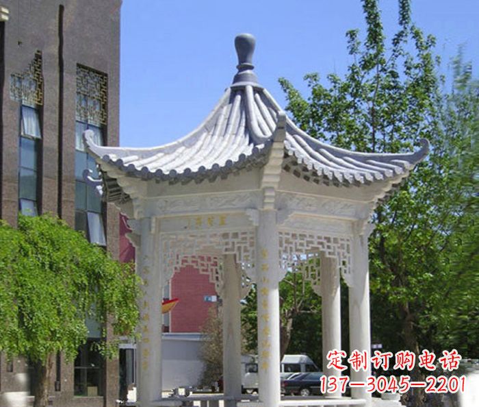 宁波小区景观大理石凉亭