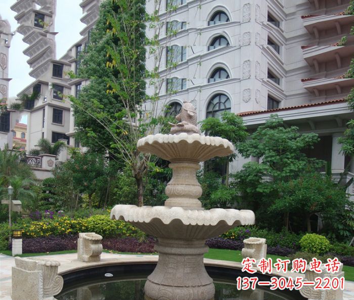 宁波小区景观大理石鲤鱼喷泉石雕