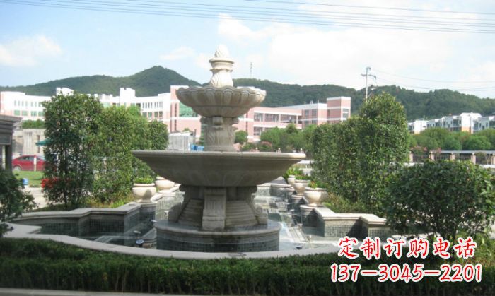 宁波小区景观大理石喷泉石雕 (2)