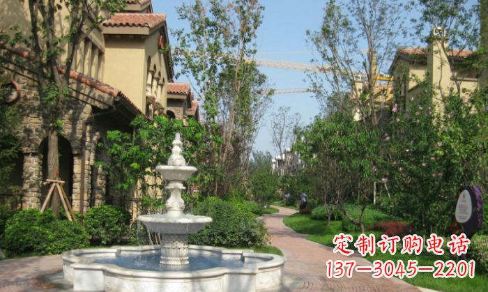 宁波小区景观大理石喷泉石雕 (5)