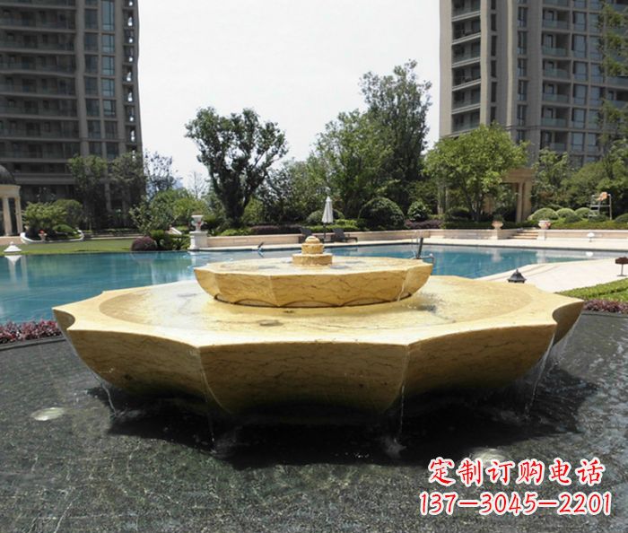 宁波小区景观大理石喷泉石雕 (6)