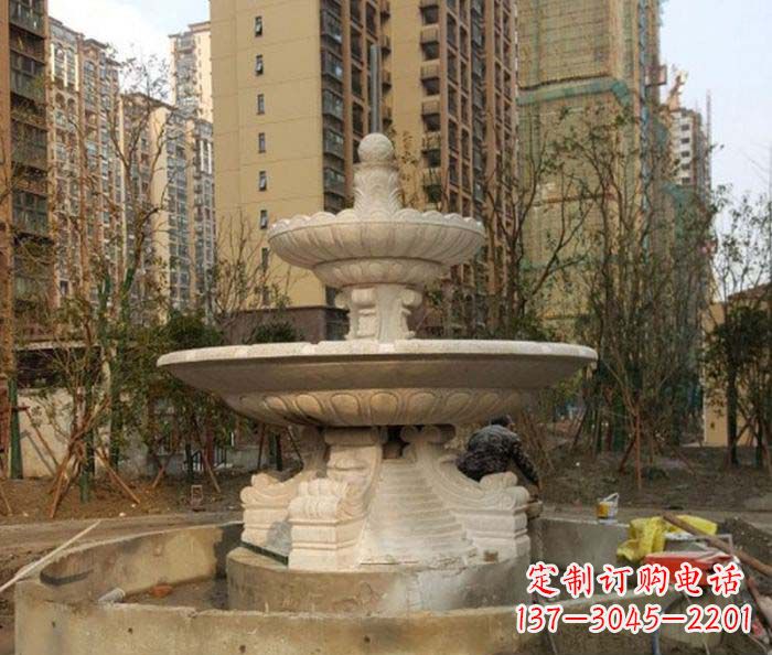 宁波小区景观大型喷泉石雕 (3)
