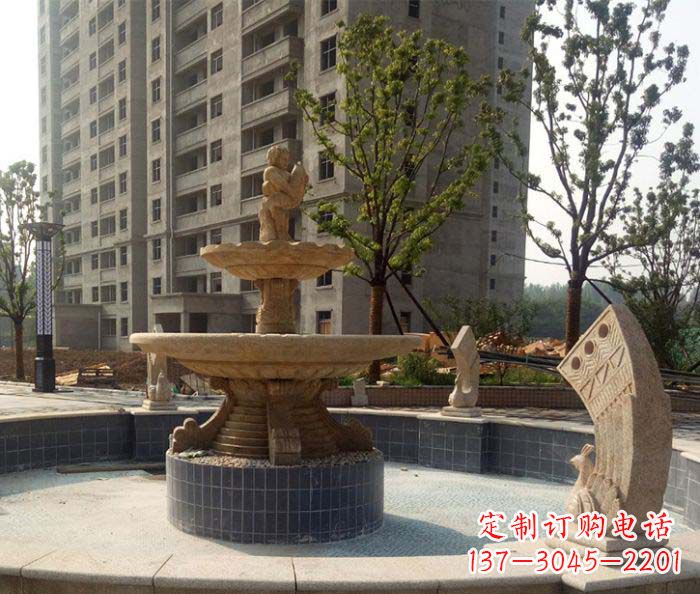 宁波小区景观大型喷泉石雕