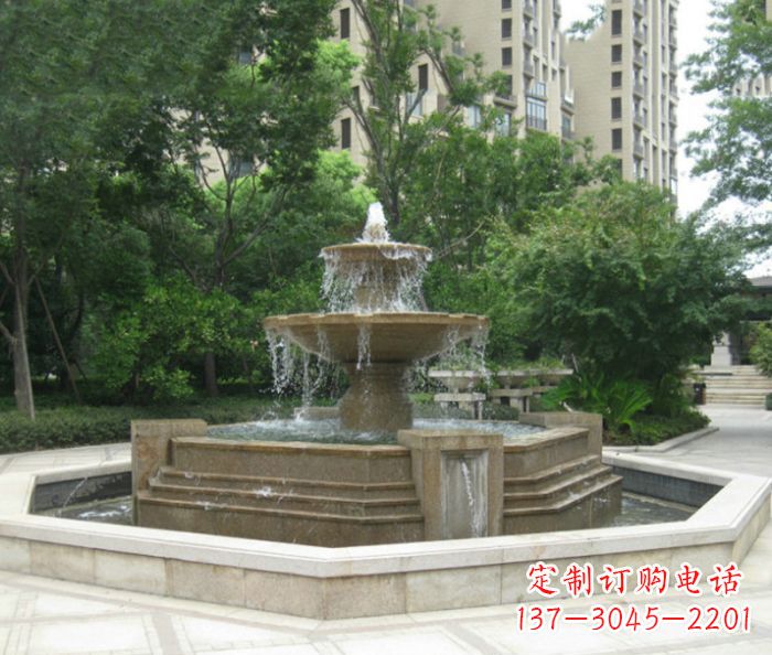 宁波小区景观大型喷泉石雕 (7)